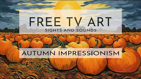FREE TV Art | 4K HD | 1 Hour | AUTUMN and HALLOWEEN Art Showcase with Night Countryside Sounds
