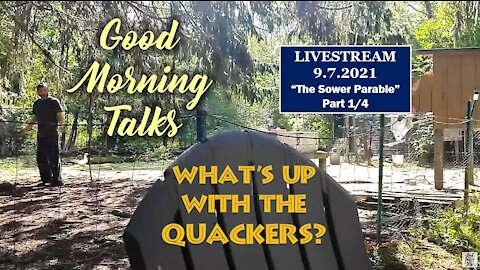 Good Morning Talk on September 7th - "The Sower Parable" & What's with the Quackers?