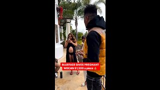 #Blueface blesses pregnant women with $1500 💰 #hiphop