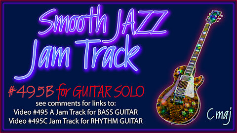 495B Smooth Jazz Jam Track in EbMaj for Guitar Solo