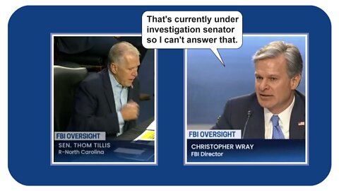 Sen. Thom Tillis grills FBI Director Chris Wray * 8-4-2022