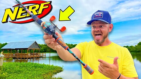 1v1 NERF Caster Blaster FISHING Combo CHALLENGE! (SURPRISING!)