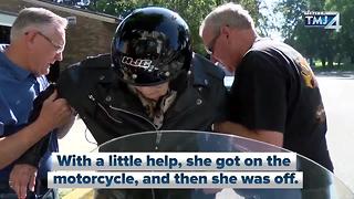 103-year-old takes motorcycle ride