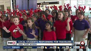 Local students performing for travelers at Fort Myers airport