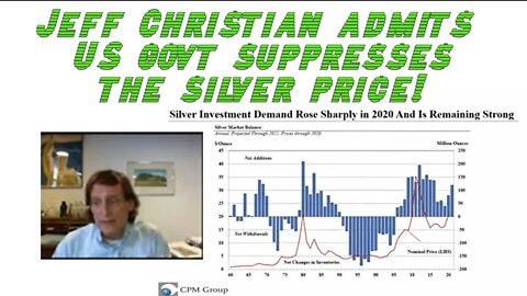 Jeff Christian admits US govt suppresses the silver price!