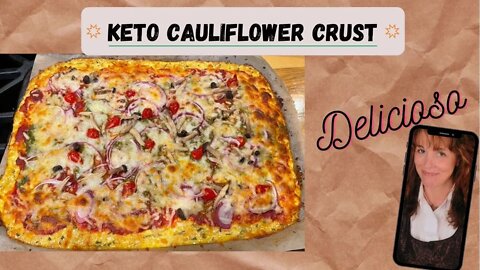 Easy Keto Cauliflower Crust - Just 3 ingredients and it's SO GOOD!