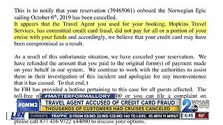 Cruise line claims travel agent committed credit card fraud