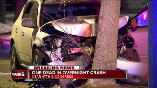 One dead in overnight crash near 47th and Congress