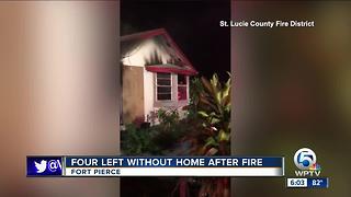 4 people displaced by Fort Pierce fire