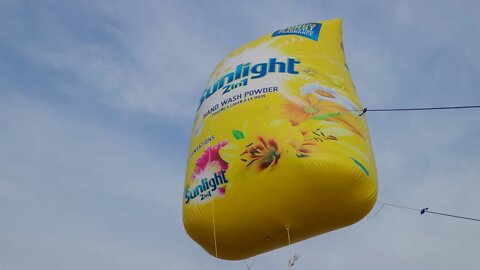 Sunlight Floats Giant pack on the Lagos Lagoon along the third mainland bridge.