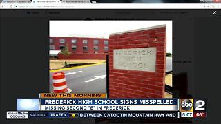 Frederick High School signs misspelled