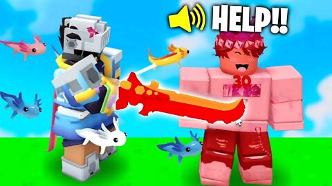 I Trolled The ANGRIEST Noob In Roblox Bedwars