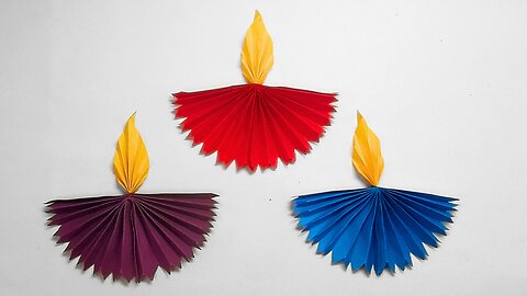 Diwali Paper Diya Easy | Origami Diwali Diya | DIY Easy Diwali Decoration Ideas