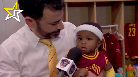 Jimmy Kimmel Does Lock Room Interview With 'Baby' LeBron James And Stephen Curry