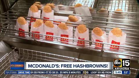 McDonald's offers free hash browns on app