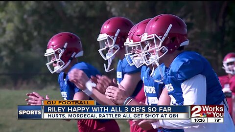 Lincoln Riley happy with all three QB's - Hurts, Mordecai and Rattler so far