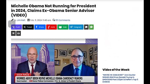 Michelle Obama Not Running for President in 2024, Claims Ex-Obama Senior Advisor