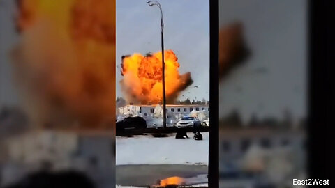 Drone Causes Huge Fireball Explosion After Hitting Russian Weapons Plant