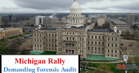 Hundreds Gather Outside Michigan State Capitol To Demand Forensic Audit Of 2020 Election