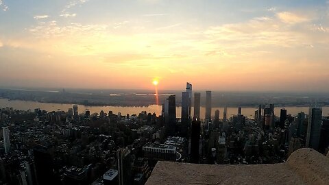 Por do sol no Empire State Building