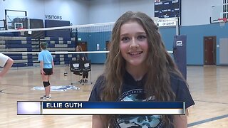 Local volleyball star plays with a prosthetic leg