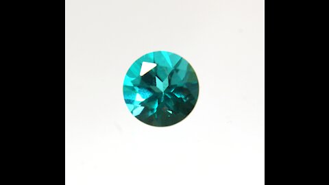 Hydrothermal Beryl with Color of Paraiba Tourmaline Round Brilliant