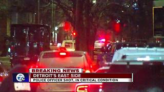 Detroit police officer in critical condition after shooting