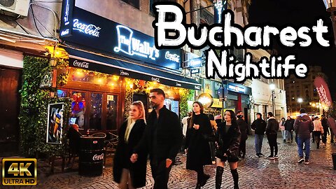 4k Walking Tour of Bucharest Old City Center - Nightlife Old Town Tour
