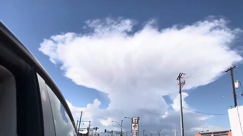 Huge cloud formation over Las Vegas mountains. What does it look like to you? ￼