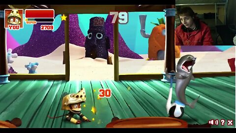 Dr Blowhole The Dolphin VS Monkey In A Nickelodeon Super Brawl 2 Battle With Live Commentary