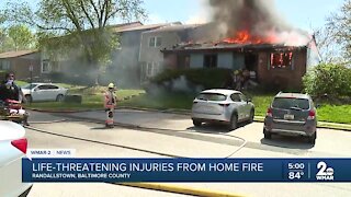 Person suffers life threatening injuries in two alarm house fire in Randallstown