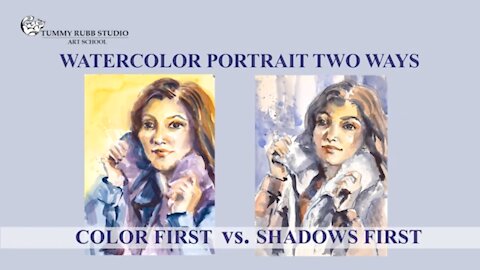 Learn to paint: two ways to create a watercolor portrait sketch