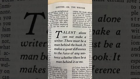 “Talent alone can not make a writer. There must be a man behind the book.” –Ralph Waldo Emerson 📕