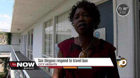 San Diegans respond to travel ban