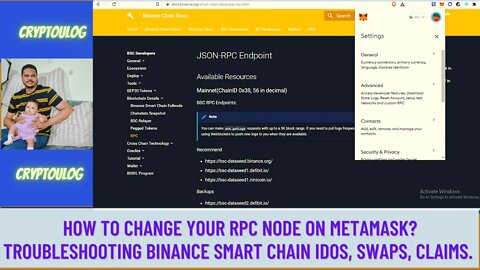 TROUBLESHOOTING BINANCE SMART CHAIN IDOS, SWAPS, CLAIMS. HOW TO CHANGE YOUR RPC NODE ON METAMASK?