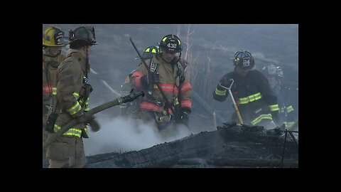 Fire crews in Gray say structure considered total loss in Tuesday blaze