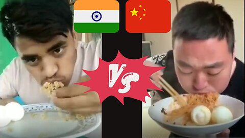 Funny Indian-Chinese Food Fight: Who Will Reign Supreme as the Fastest Eater?