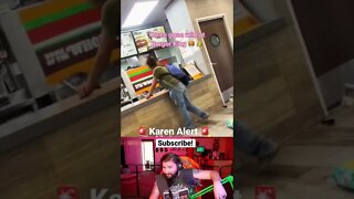 Wild Karen trashes a Burger King