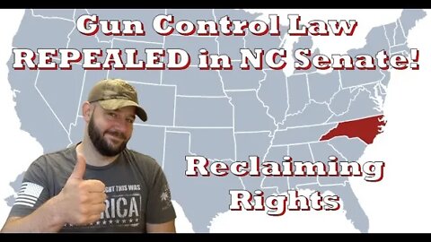 Gun Control repealed in NC Senate!!! Now onto the Governor… This is how we gain rights BACK…