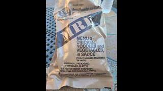 MRE Menu #3 Chicken Noodles and Vegetables in Sauce