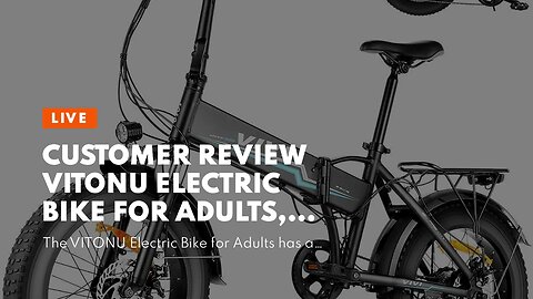 Customer Review VITONU Electric Bike for Adults, 20" x 4.0 Fat Tire Electric Bicycle, 500W Moto...
