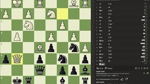 Daily Chess play - 1432 - 2 very fast losses in Games 1 and 2
