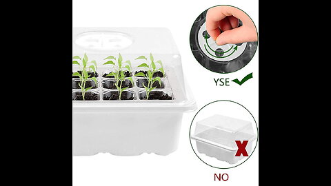 ZWMBYN 10 Pack Seed Starter Trays Seedling Tray, 120 Cells Humidity Adjustable Seed Starter Kit...