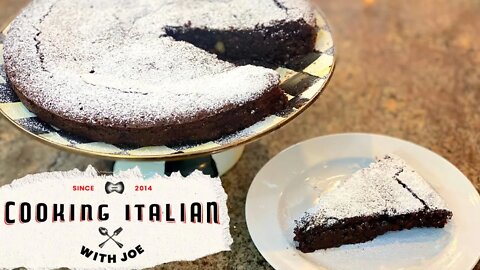 World's Best Flourless Chocolate Cake: Torta Caprese | Cooking Italian with Joe