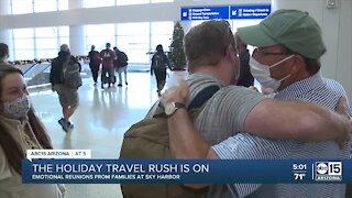 Emotional reunions at Sky Harbor Airport as Valley families prep for holiday weekend