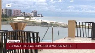 Clearwater Beach braces for storm.