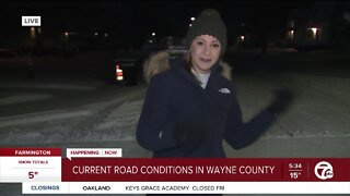 Here are the road conditions throughout metro Detroit after Thursday's snowstorm