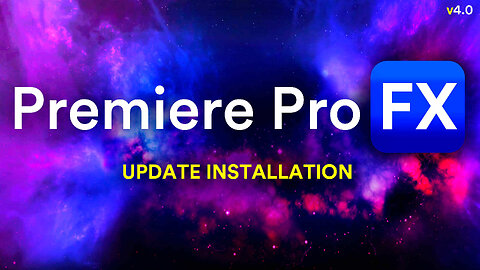 How to Install New Update 5.0. of Premiere Pro FX