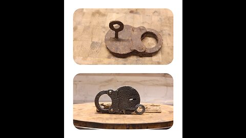 Restoring a highly corroded 19th-century padlock to its former glory.