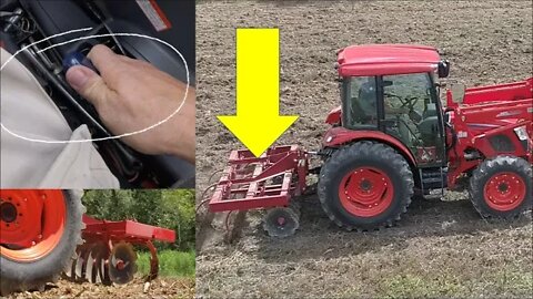 Tractor Draft Control! Kioti RX7320 field tillage using draft control